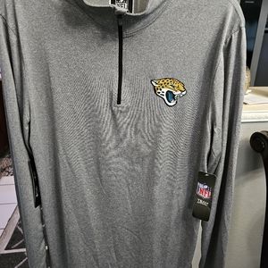 Mens NFL Jacksonville Jaguars long sleeve 3 quarter zip shirt! Size med. NWTS!